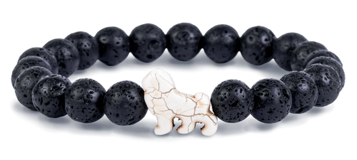 Fahlo Excursion Lion Tracking Bracelet - Lava Stone