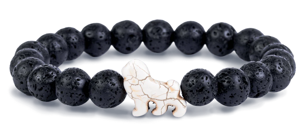 Fahlo Excursion Lion Tracking Bracelet - Lava Stone
