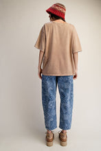Load image into Gallery viewer, Mocha Crochet Patch Top