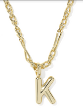 Load image into Gallery viewer, Bubble Letter Pendant Necklace in Gold by Kendra Scott