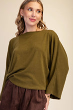 Load image into Gallery viewer, Devon Boat Neck Pullover Top - Olive