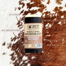 Load image into Gallery viewer, Grit Soap Supply - Whole Body Deodorant - Cowhide &amp; Bourbon