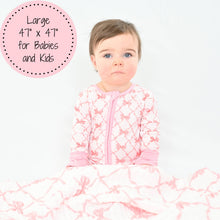 Load image into Gallery viewer, Beautiful Bows Muslin Baby Blanket