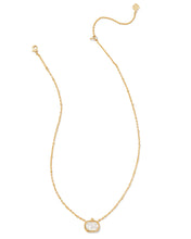 Load image into Gallery viewer, Kendra Scott Pumpkin Gold Short Pendant Necklace in Ivory Mother of Pearl