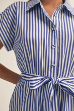 Load image into Gallery viewer, Saturdays Striped Romper - Blue