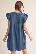 Load image into Gallery viewer, Country Summer Pleated Dress - Denim