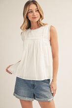 Load image into Gallery viewer, Sylvie Babydoll Top - White
