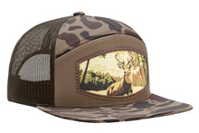 Load image into Gallery viewer, Buck Woven Patch Old School Camo Hat.: OS Harvest Camo