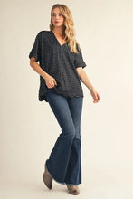 Load image into Gallery viewer, The Dotted Delight Top - Black