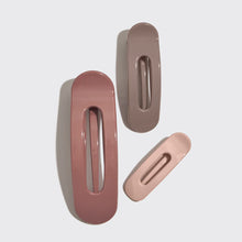 Load image into Gallery viewer, Kitsch Flat Lay Claw Clip 3pc Flat - Ultra Glossy Terracotta