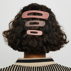 Kitsch Flat Lay Claw Clip 3pc Flat - Ultra Glossy Terracotta