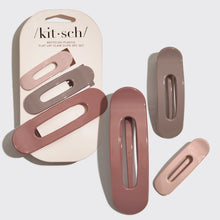Load image into Gallery viewer, Kitsch Flat Lay Claw Clip 3pc Flat - Ultra Glossy Terracotta