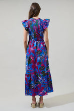 Load image into Gallery viewer, Sunfire Smocked Midi Dress - Blue Mix