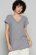 Load image into Gallery viewer, Dana Ribbed Jersey Tee - Charcoal