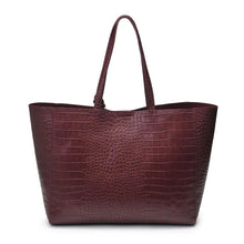 Load image into Gallery viewer, Tiffany Croc Tote Bag - Burgundy