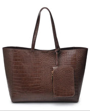 Load image into Gallery viewer, Tiffany Croc Tote Bag - Chocolate