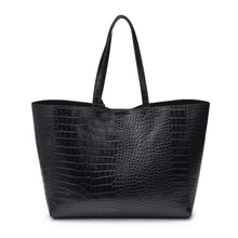 Load image into Gallery viewer, Tiffany Croc Tote Bag - Black