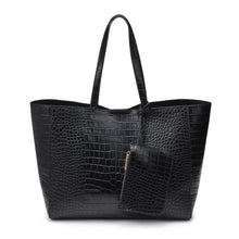 Load image into Gallery viewer, Tiffany Croc Tote Bag - Black