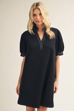 Load image into Gallery viewer, Brittani Puff Sleeve Dress - Black