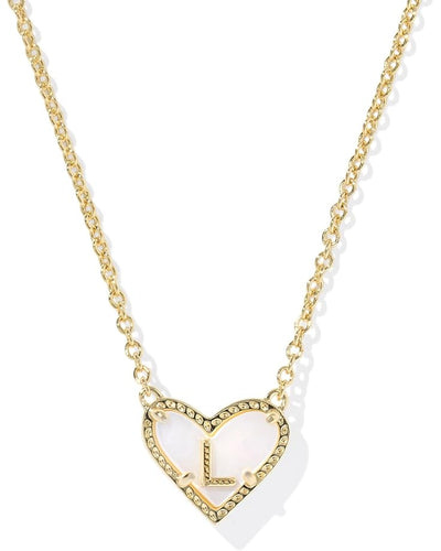 Kendra Scott Heart Letter L Necklace - Gold