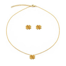 Load image into Gallery viewer, North Carolina College Vault Stud &amp; Necklace Set - Gold