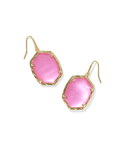 Kendra Scott Daphne Gold Drop Earrings in Azalea Illusion