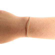 Load image into Gallery viewer, Beaded Blondes: 2MM Gold Bracelet - Standard 6.75"