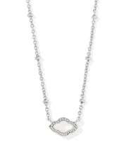 Load image into Gallery viewer, Kendra Scott Mini Abbie Silver Satellite Short Pendant Necklace in Ivory Mother of Pearl