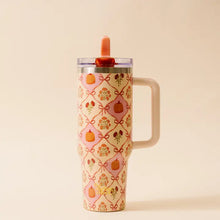 Load image into Gallery viewer, The Darling Effect Lifestyle Flip Straw Tumbler 40oz - Patchwork Pumpkins