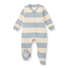Load image into Gallery viewer, Burt's Bees Rugby Stripe Organic Cotton Sleep &amp; Play