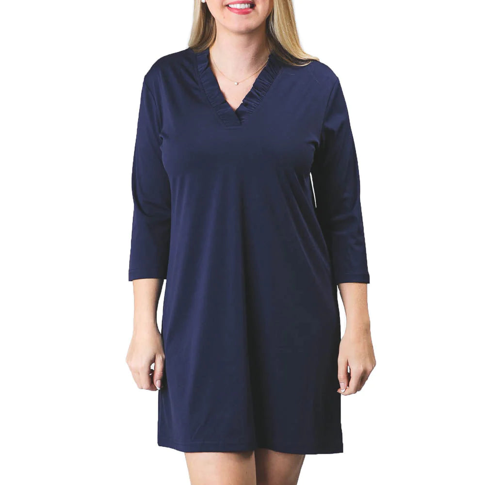 Solid Peyton Dress - Navy