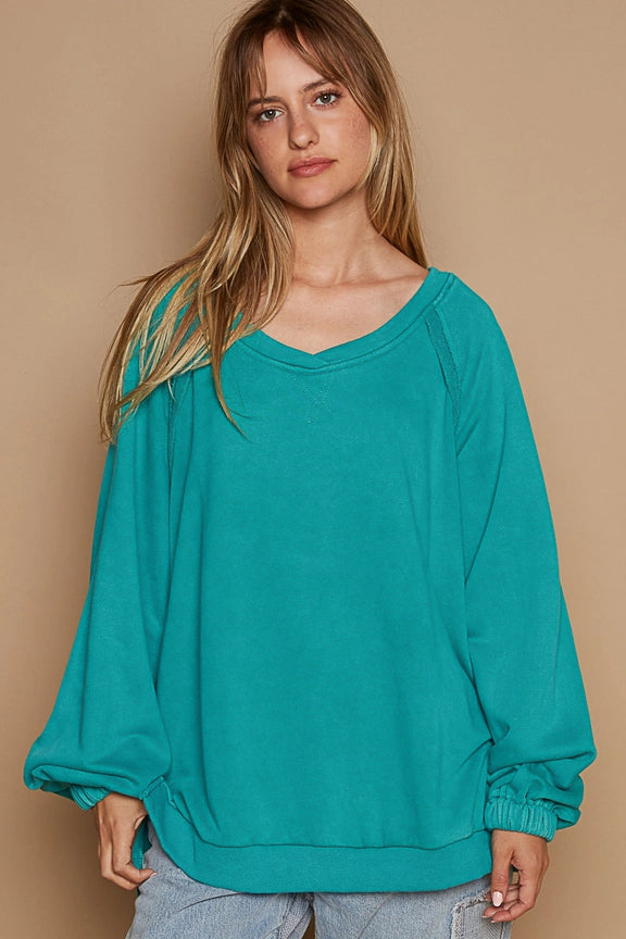 The Crissy Pullover - Evergreen Teal