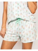 Load image into Gallery viewer, Love Blooms Short Sleeve Pajama Set with Shorts