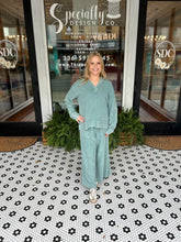 Load image into Gallery viewer, Asher Mineral Washed Pants by Easel - Faded Teal