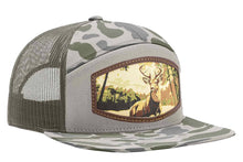 Load image into Gallery viewer, Buck Woven Patch Old School Camo Hat.: OS Harvest Camo