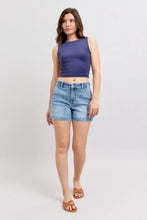 Load image into Gallery viewer, Judy Blue Mid Rise Denim Trouser Shorts