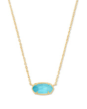 Load image into Gallery viewer, Kendra Scott Elisa Gold Pendant Necklace in Turquoise Magnesite