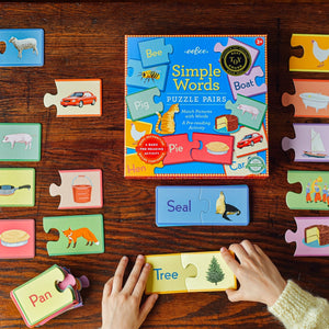 Children's Simple Words Puzzle Pairs
