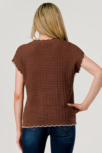 Jeni Sweater Top - Brown
