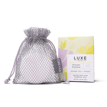 Load image into Gallery viewer, Luxe Jasmine Tea + Ginger Shower Steamer Fizzy Bomb