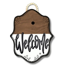 Load image into Gallery viewer, DK Designs Door Hanger - Stain Bloom &quot;Welcome&quot; w/ Wreath Mini