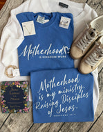 Motherhood is Kingdom Work Tee - Blue