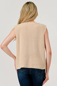 London Sweater Vest - Cream