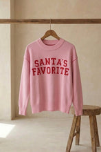Load image into Gallery viewer, Christmas Sweater Santa’s Favorite - Pink