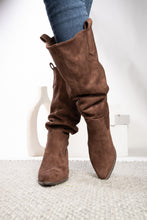Load image into Gallery viewer, Corky’s City Slicker - Chocolate Faux Suede