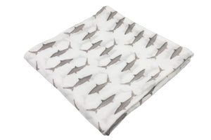 Baby Shark Muslin Swaddle Blanket