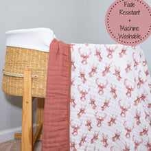 Load image into Gallery viewer, Oh Deer Muslin Baby Blanket