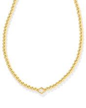 Load image into Gallery viewer, Kendra Scott Abbie Gold Beaded Necklace in Natural Mother of Pearl
