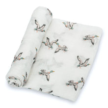 Load image into Gallery viewer, Quackin' Up Muslin Swaddle Blanket