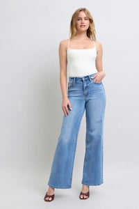 Judy Blue HW Vintage Wash Retro Wide Leg Jean